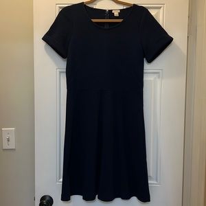 J Crew Factory Dress, Size 10, Navy Fit and Flare Style